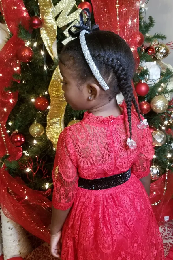 Red Paisley Lace Party Dress
