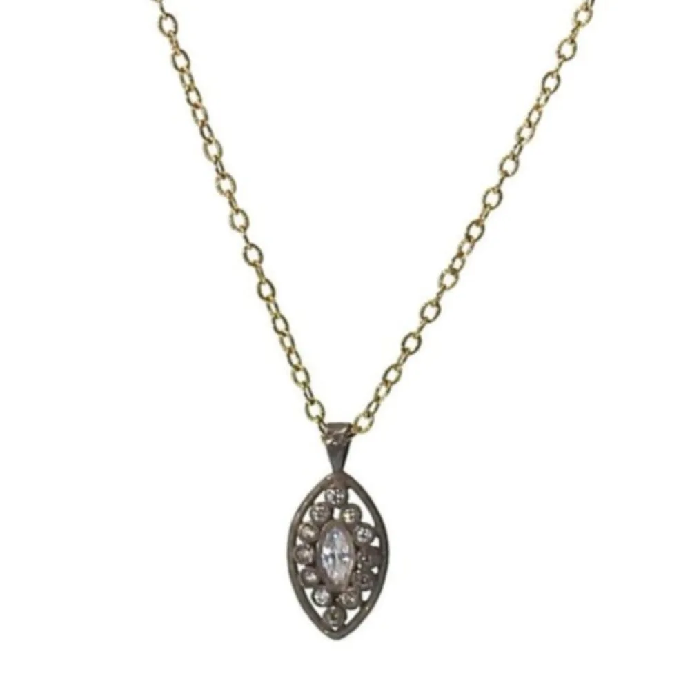 Rhodium Diamond Pendant