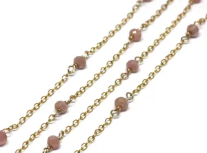 Rhodocrosite Wire Wrapped Layering Necklace