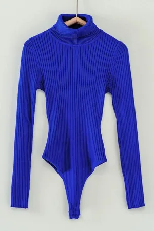 Rib Knit Turtle Neck Bodysuit