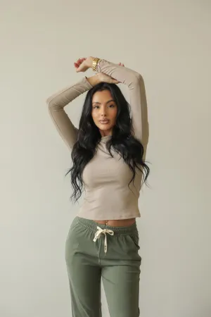Ribbed Round Neck Long Sleeve Top (CAPELLA)