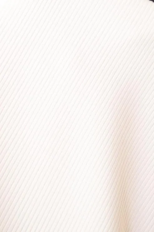 Ribbed Round Neck Long Sleeve Top