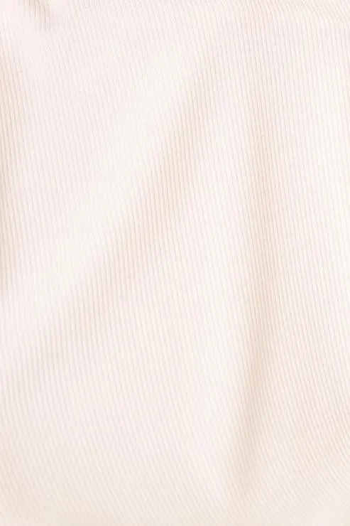 Ribbed Round Neck Long Sleeve Top