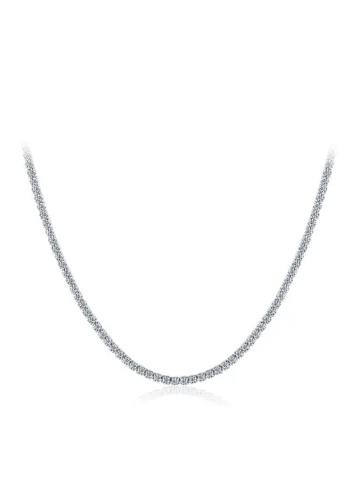 Robot Necklace 925 Sterling Silver Cubic Zirconia Dainty Necklaces Tarnish Free Jewelry KESLEY