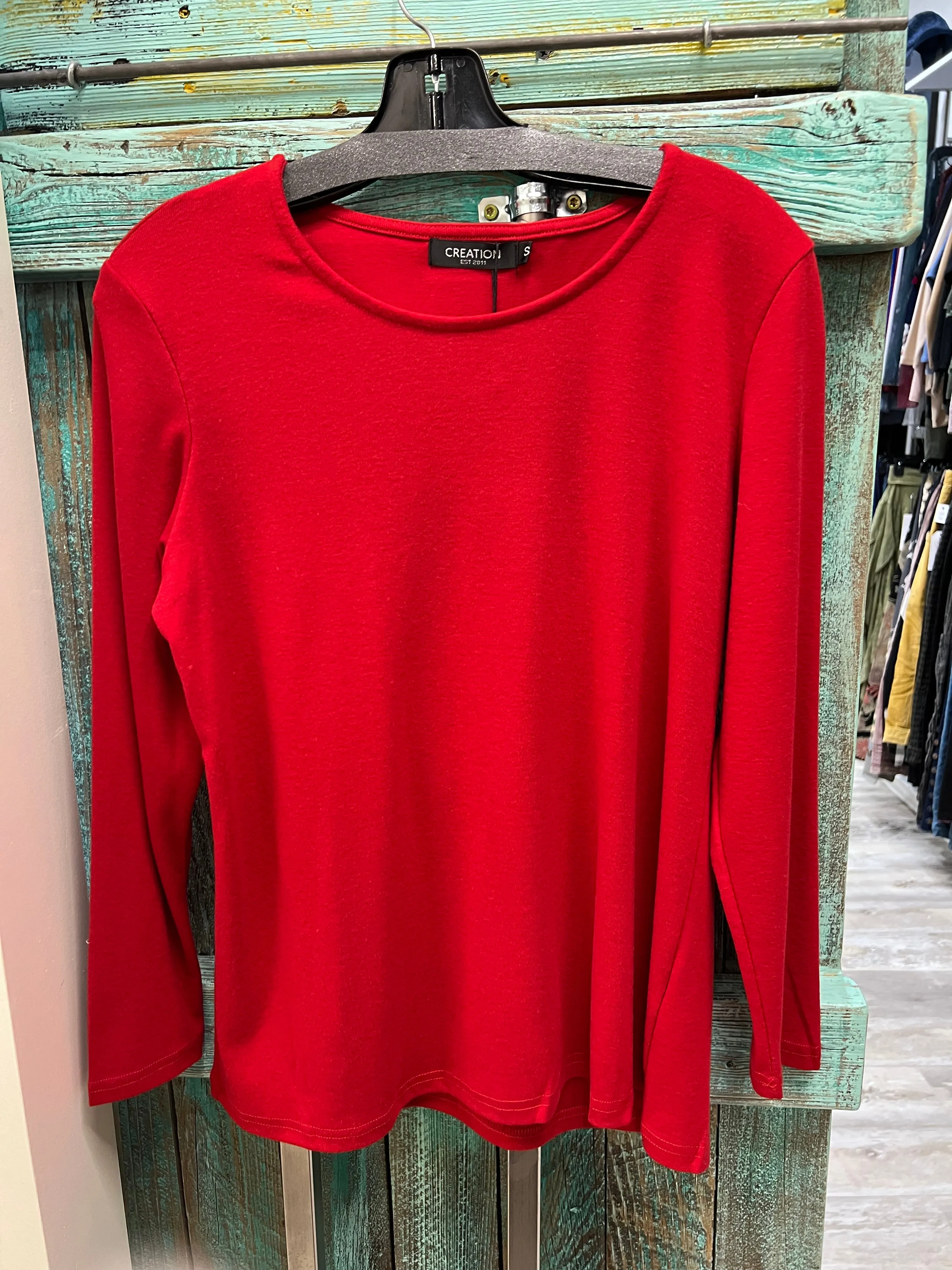Round Neck Top in Black by Creations