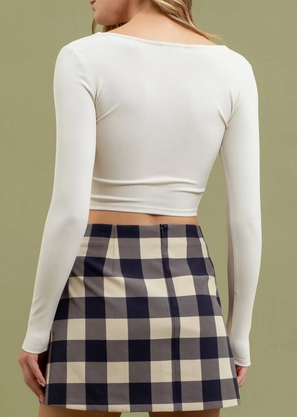 Ryanna Scoop Neck Knit Crop Top