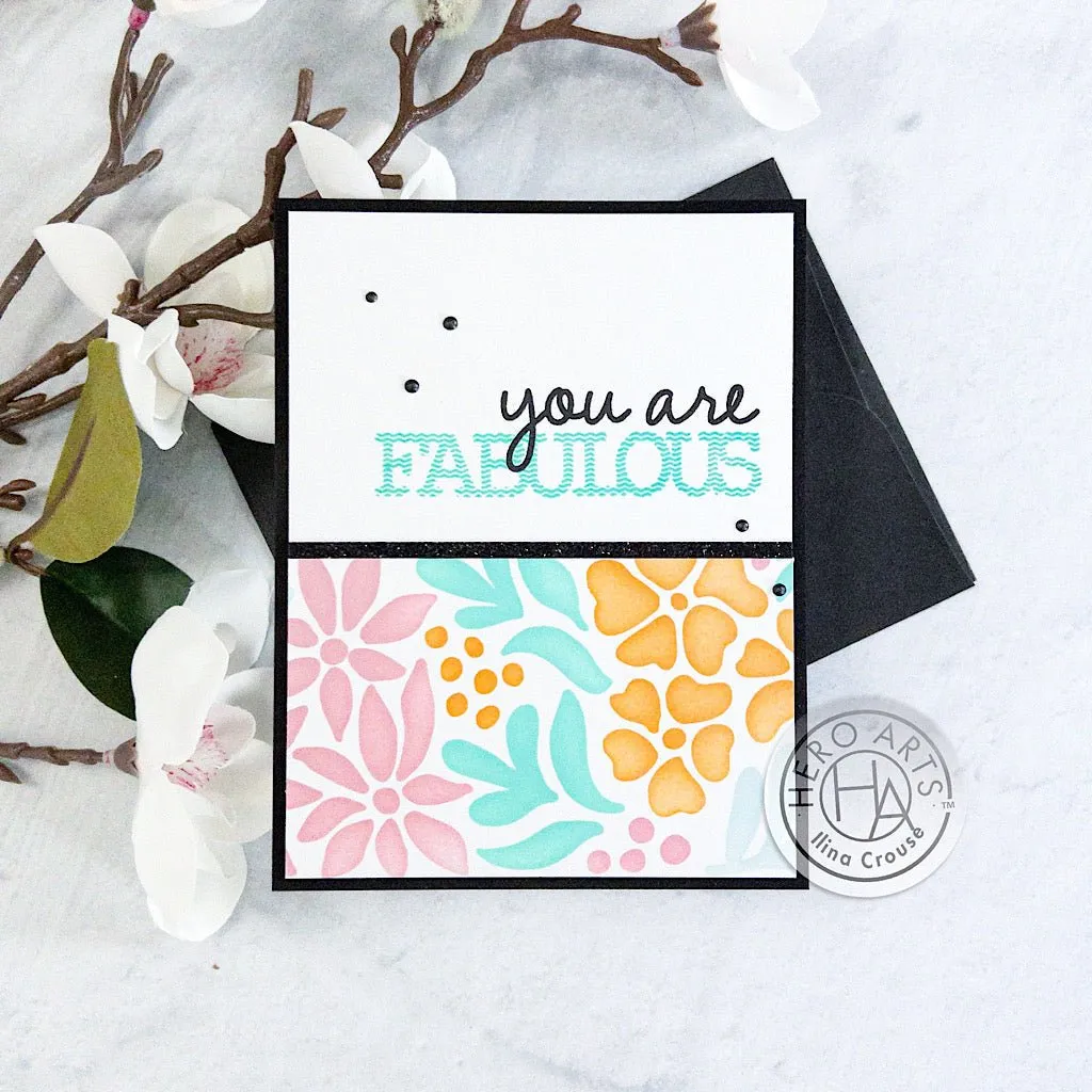 SA236 Color Layering Summer Blooms Stencils