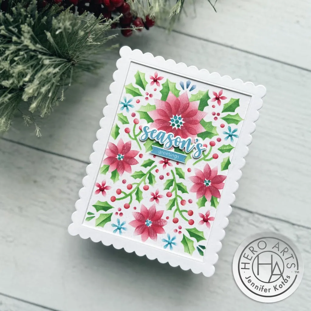 SA284 Color Layering Poinsettia Pattern Stencils
