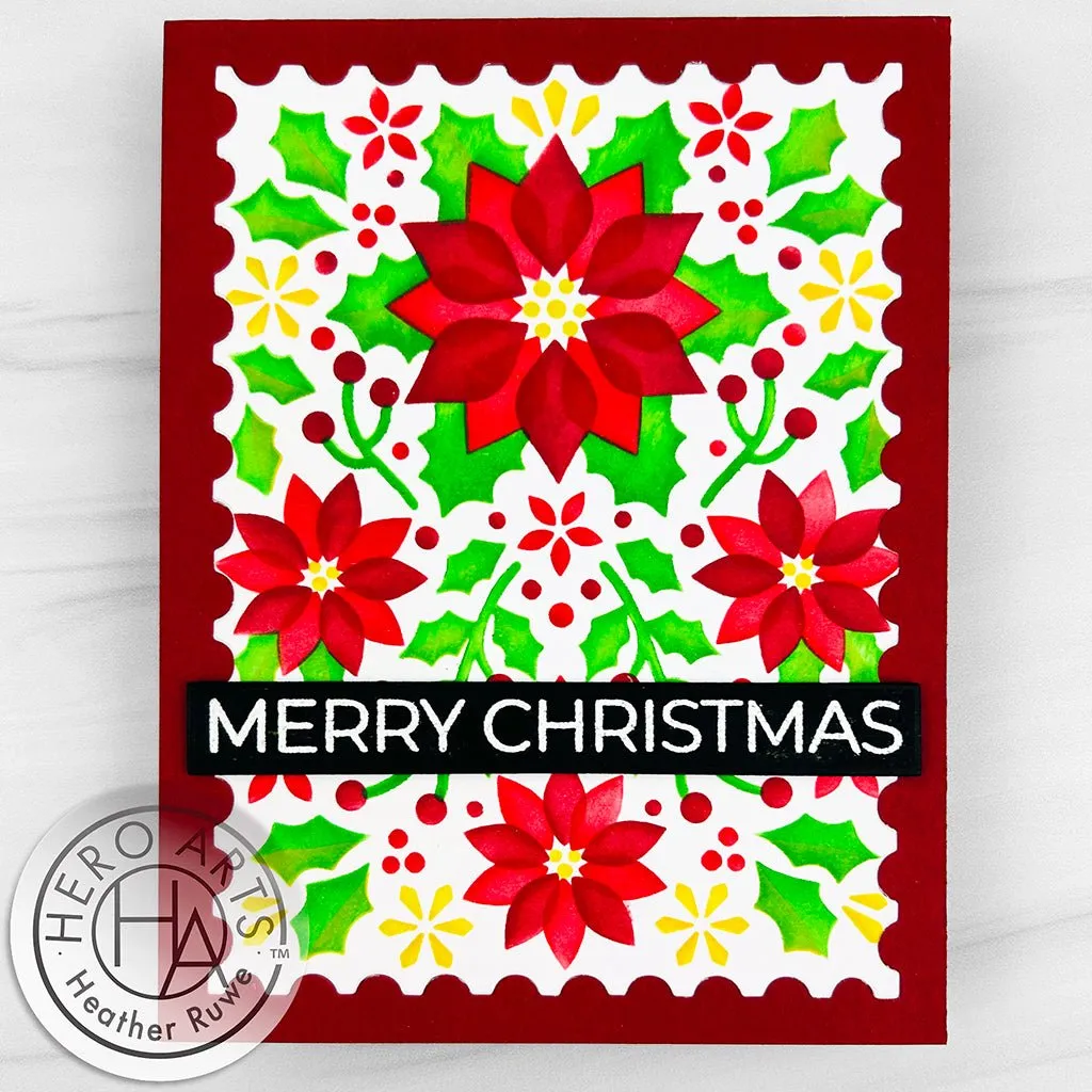 SA284 Color Layering Poinsettia Pattern Stencils