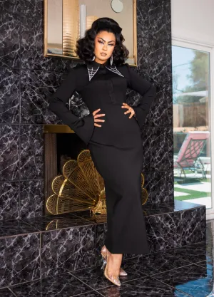 Salem Spider Collar Maxi Dress