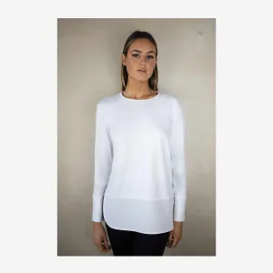 SARA COLLARLESS LAYERING SHIRT
