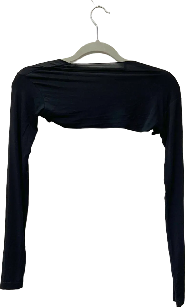 Saski Black Long Sleeve Top UK S