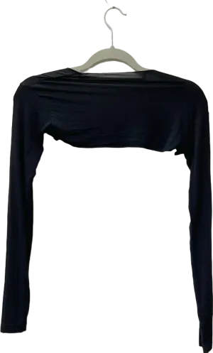 Saski Black Long Sleeve Top UK S