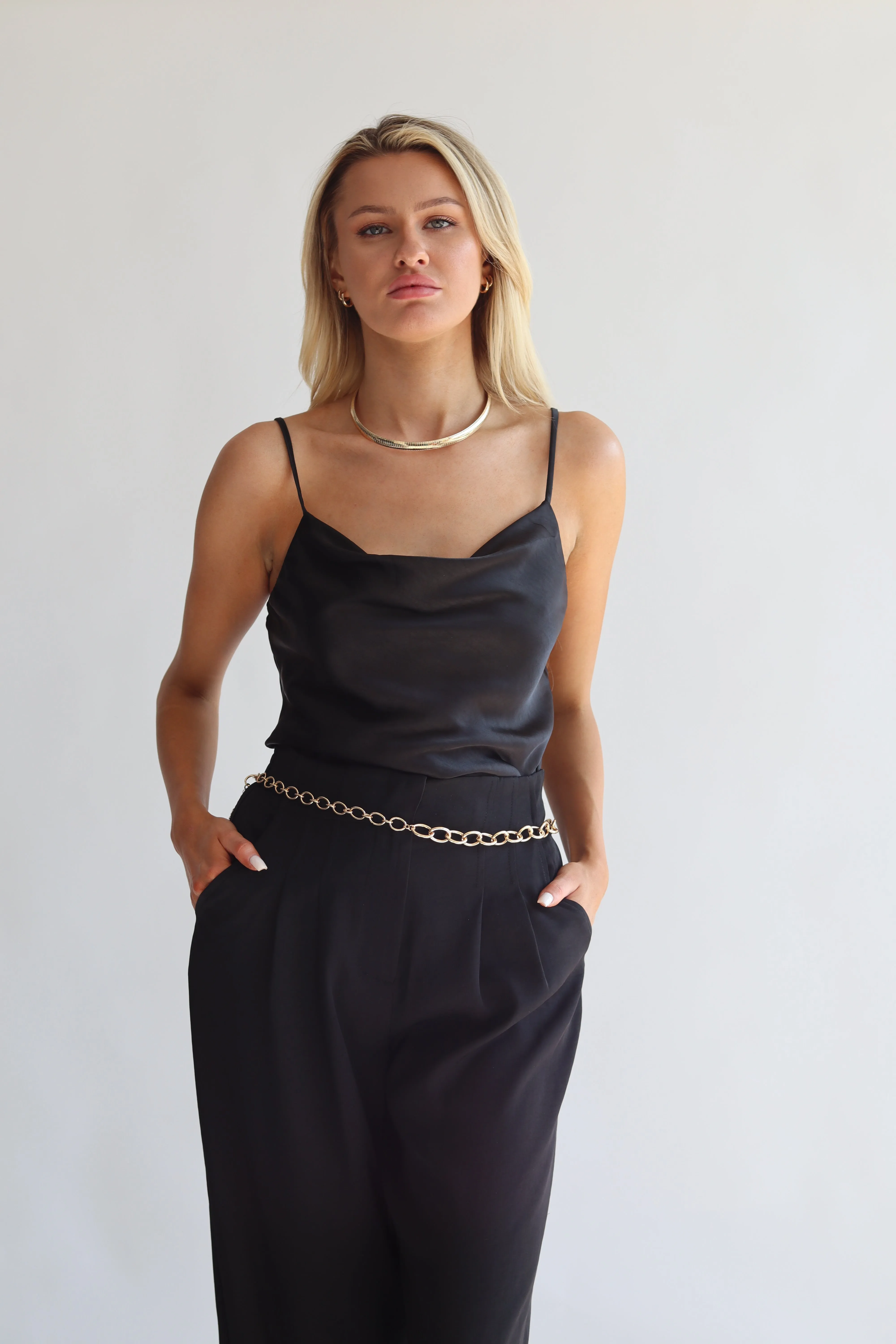 Satin Cowl Neck Cami