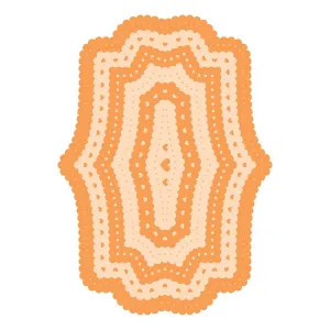 Scalloped Heart Layering Die Set - 4491E