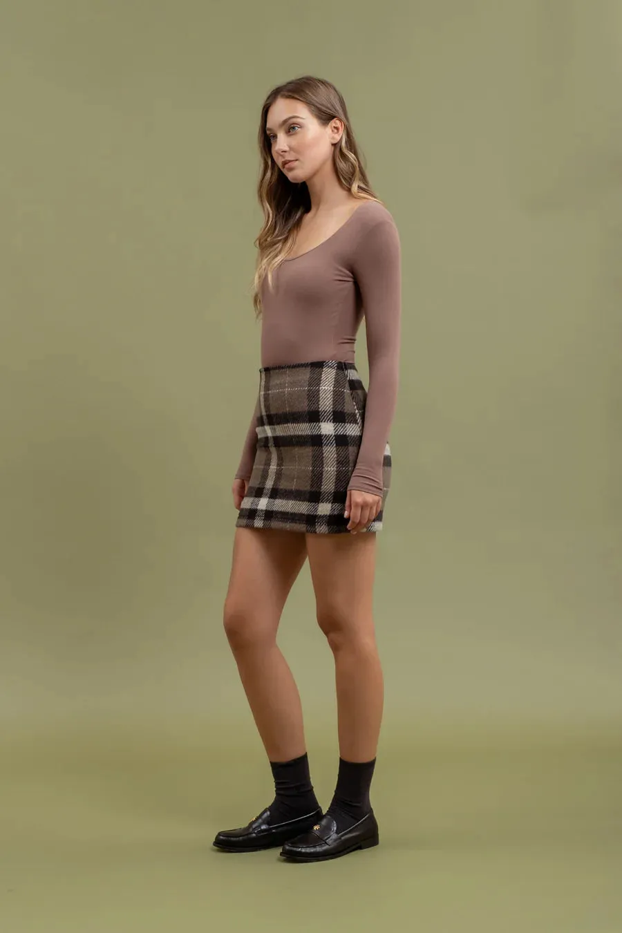 Seamless Scoop Long Sleeve Knit Body Suit