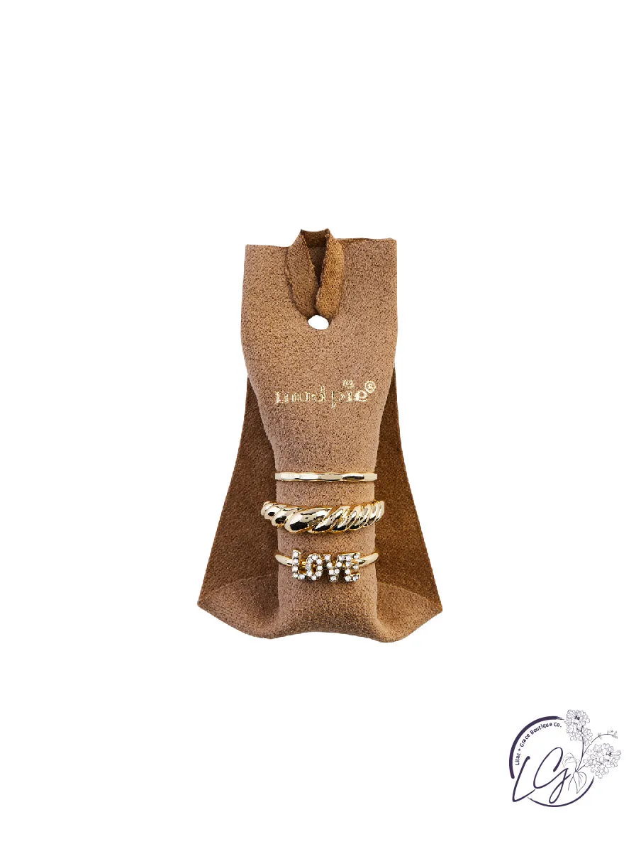 SENTIMENT LAYERING RING SETS