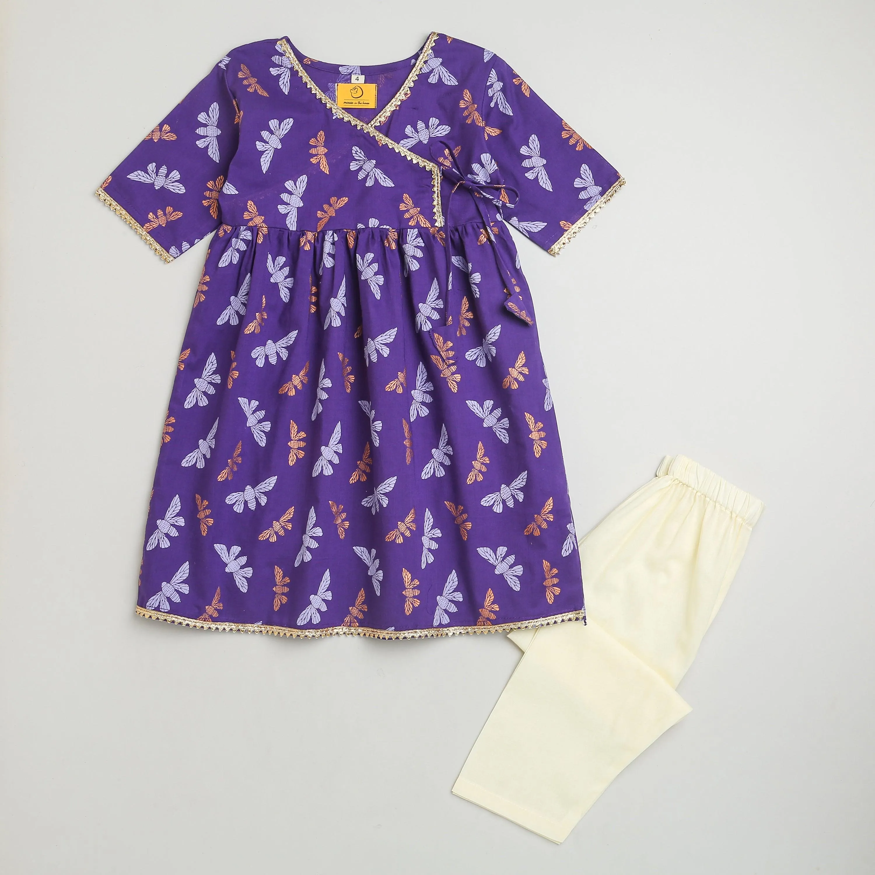 Shimmering Butterfly Girls Ethnic Wear