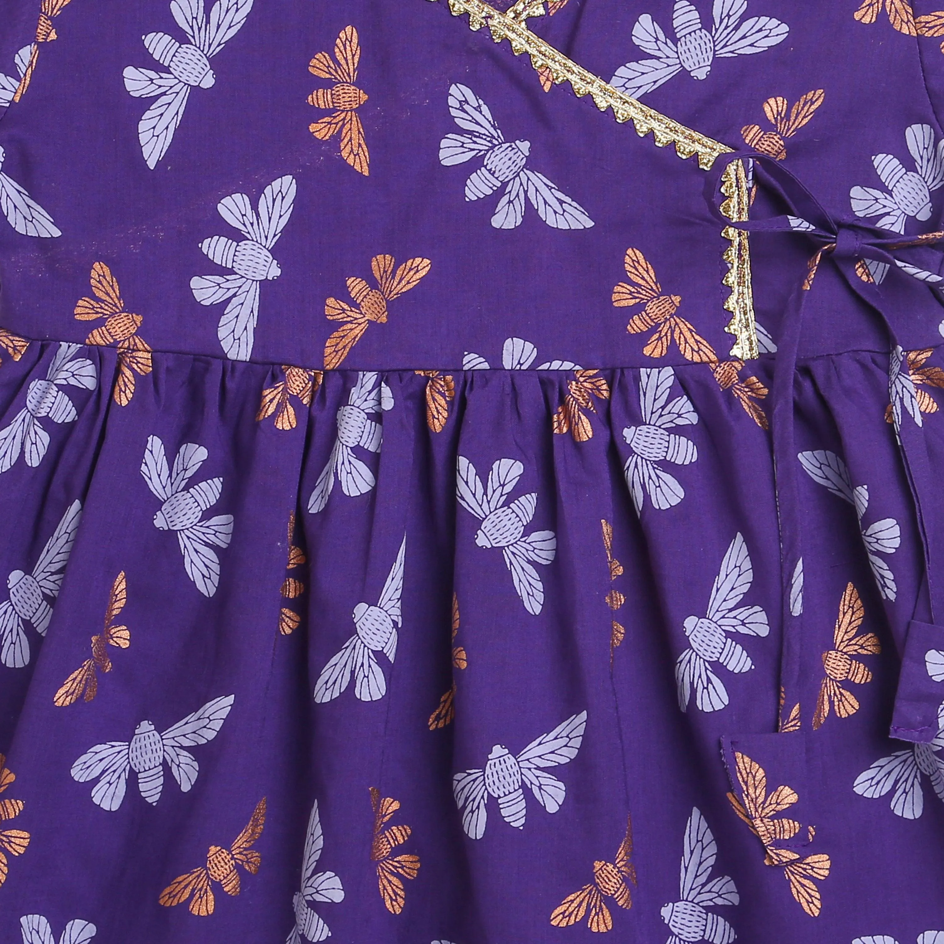 Shimmering Butterfly Girls Ethnic Wear