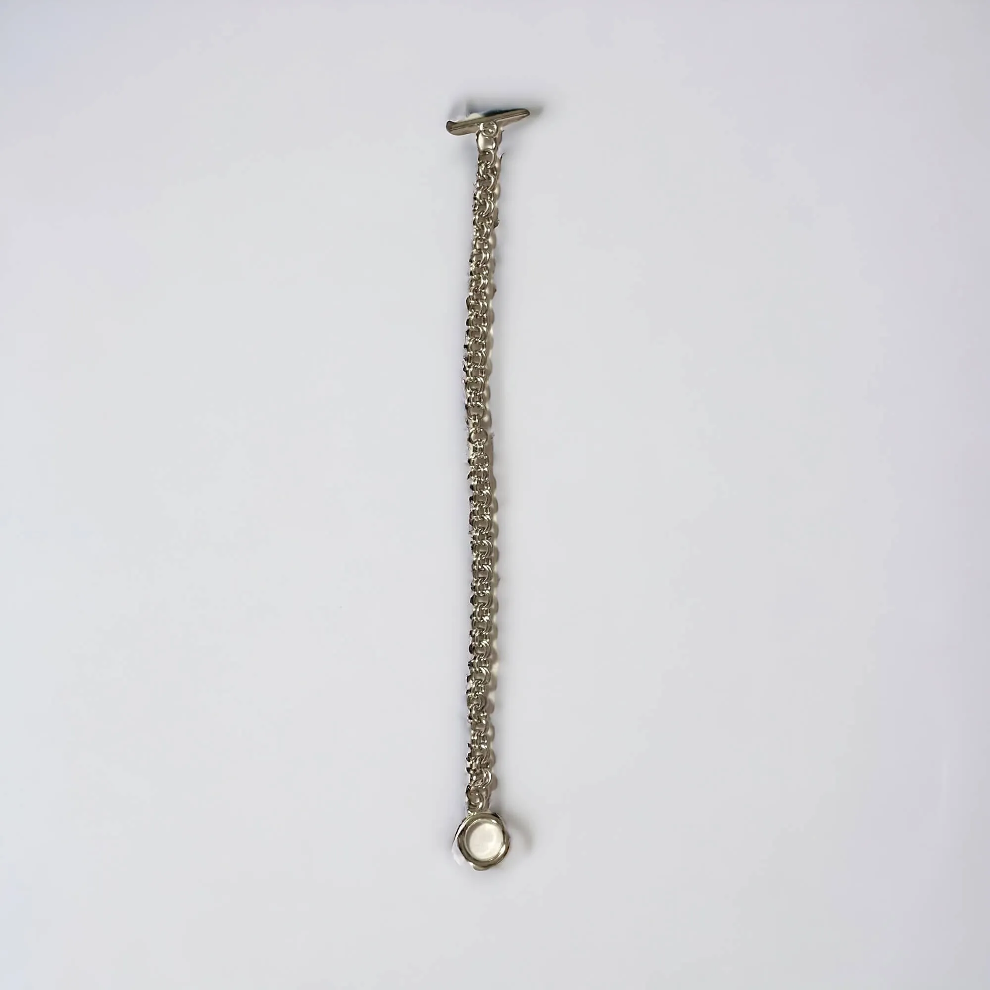 Silver Double Linked Toggle Bracelet
