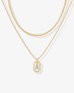 Singapore Initial Layering Necklace
