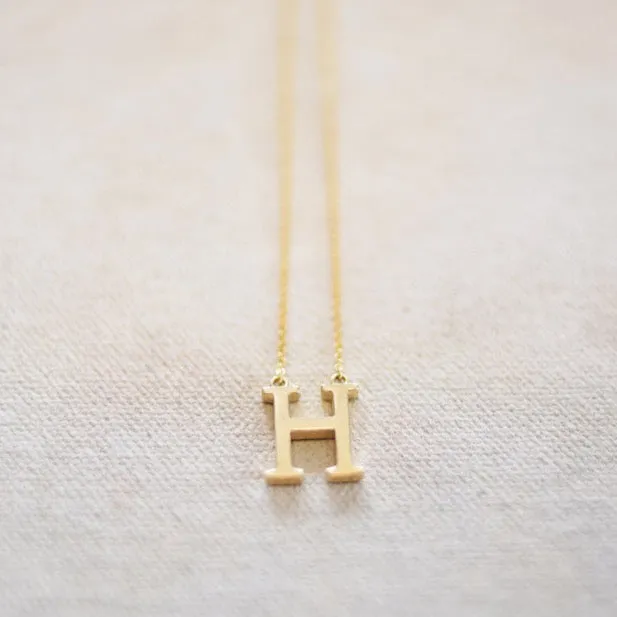Single Initial Necklace