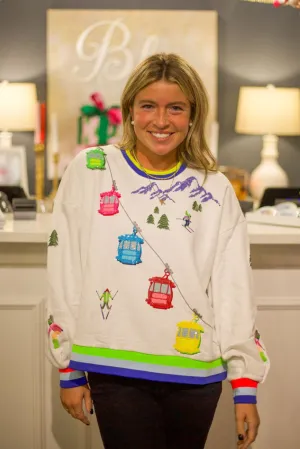 Ski Lift on Gondola Sweatshirt