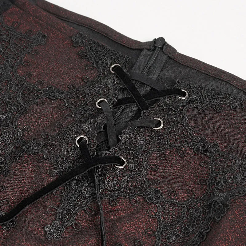 SKT164 Gothic Dark Red Daily Dress