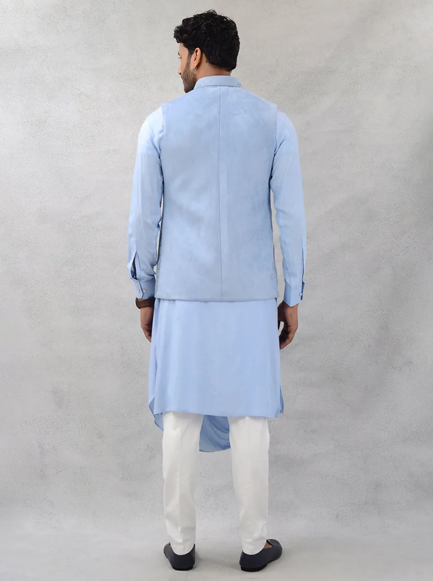 Sky Blue  Kurta Set with Koti | TULA