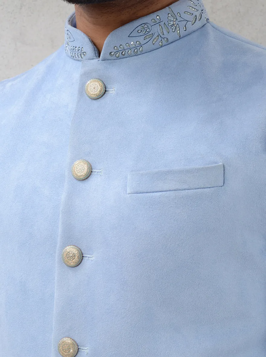 Sky Blue  Kurta Set with Koti | TULA