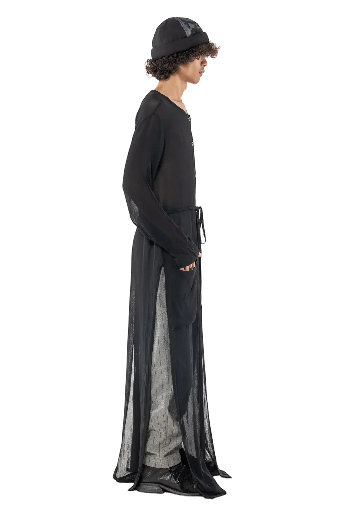 Slit coat sheer