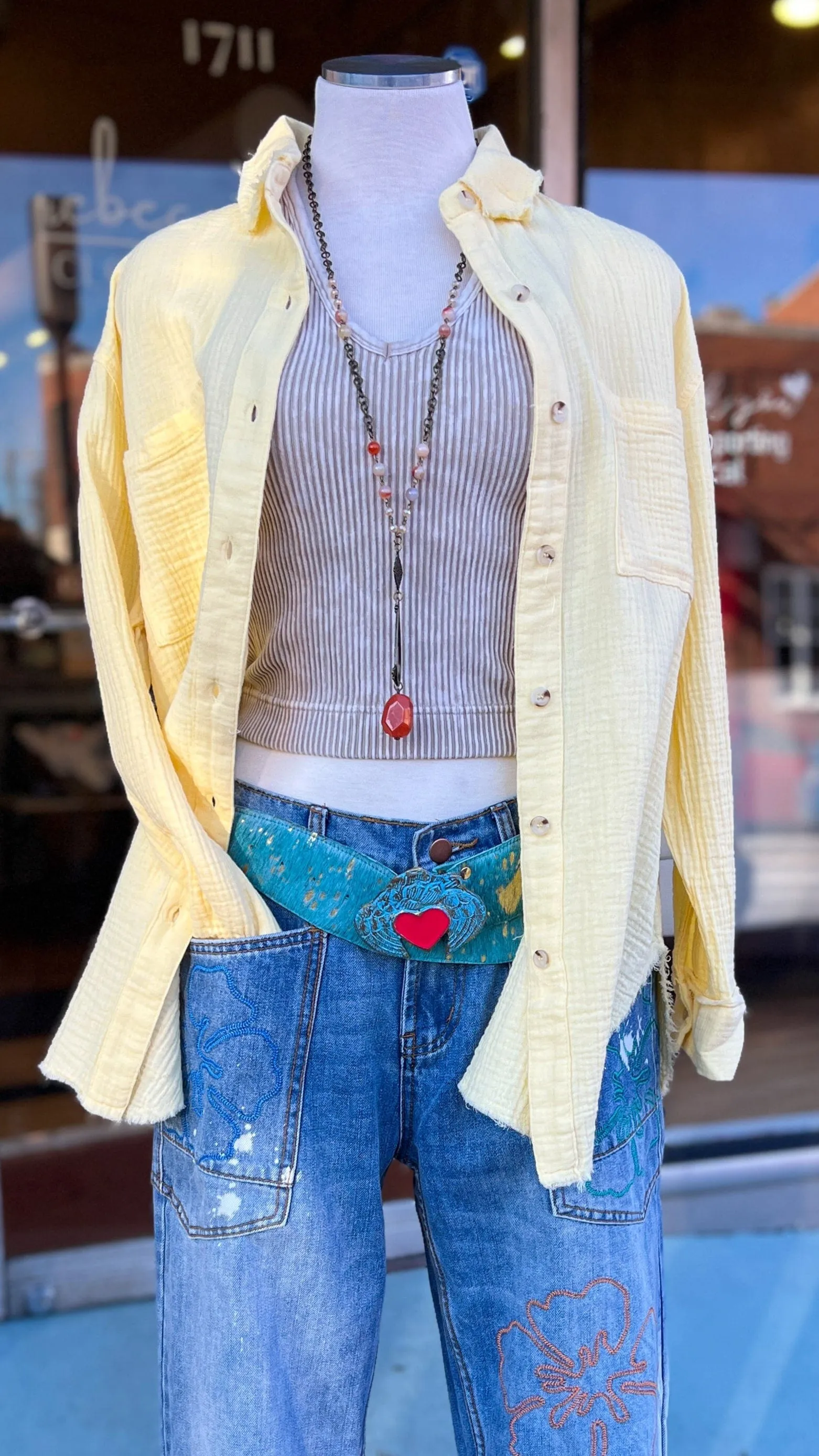 Soft Crinkle Cotton Gauze Button Down Shirt