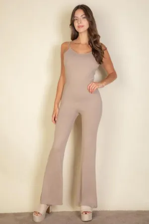 Solid Sleeveless Wide Leg Jumpsuit (capella)