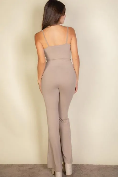 Solid Sleeveless Wide Leg Jumpsuit (capella)