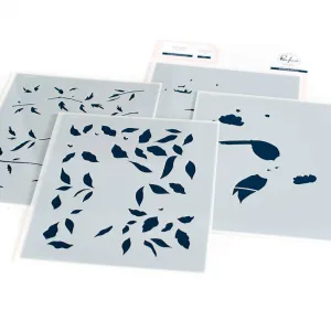Songbirds on Branches layering stencil