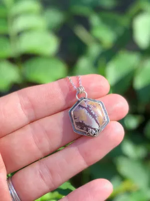 Sonoran Dendritic Jasper Hexagon Necklace