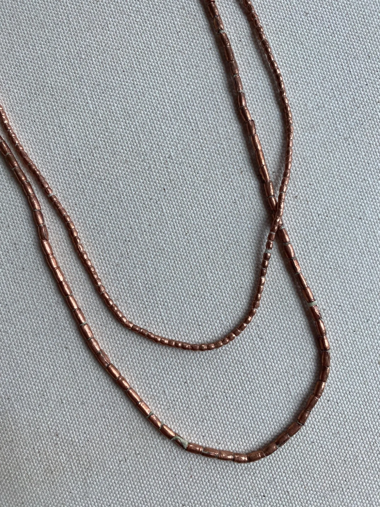 Sourced Textile Metal Layering Necklace