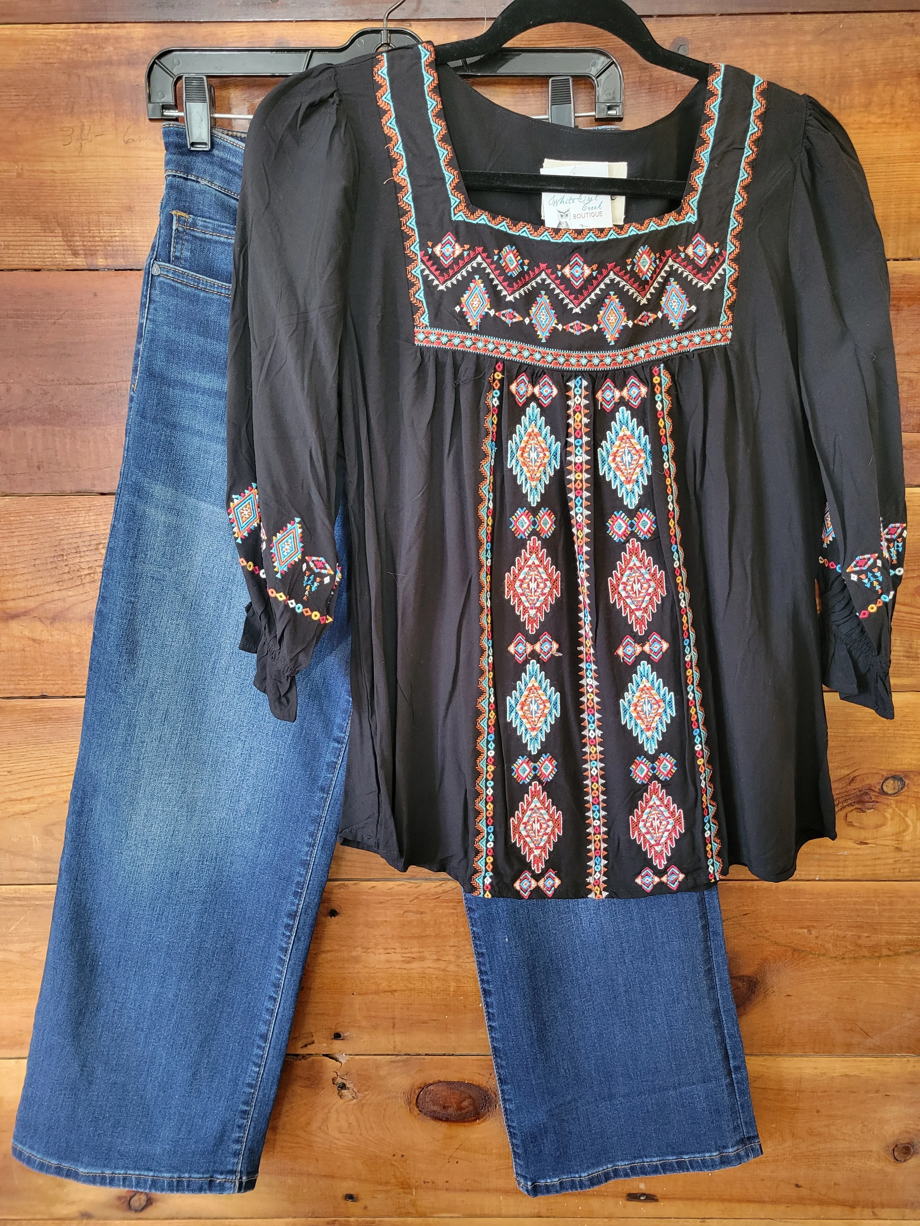 Southwest Embroidered Top