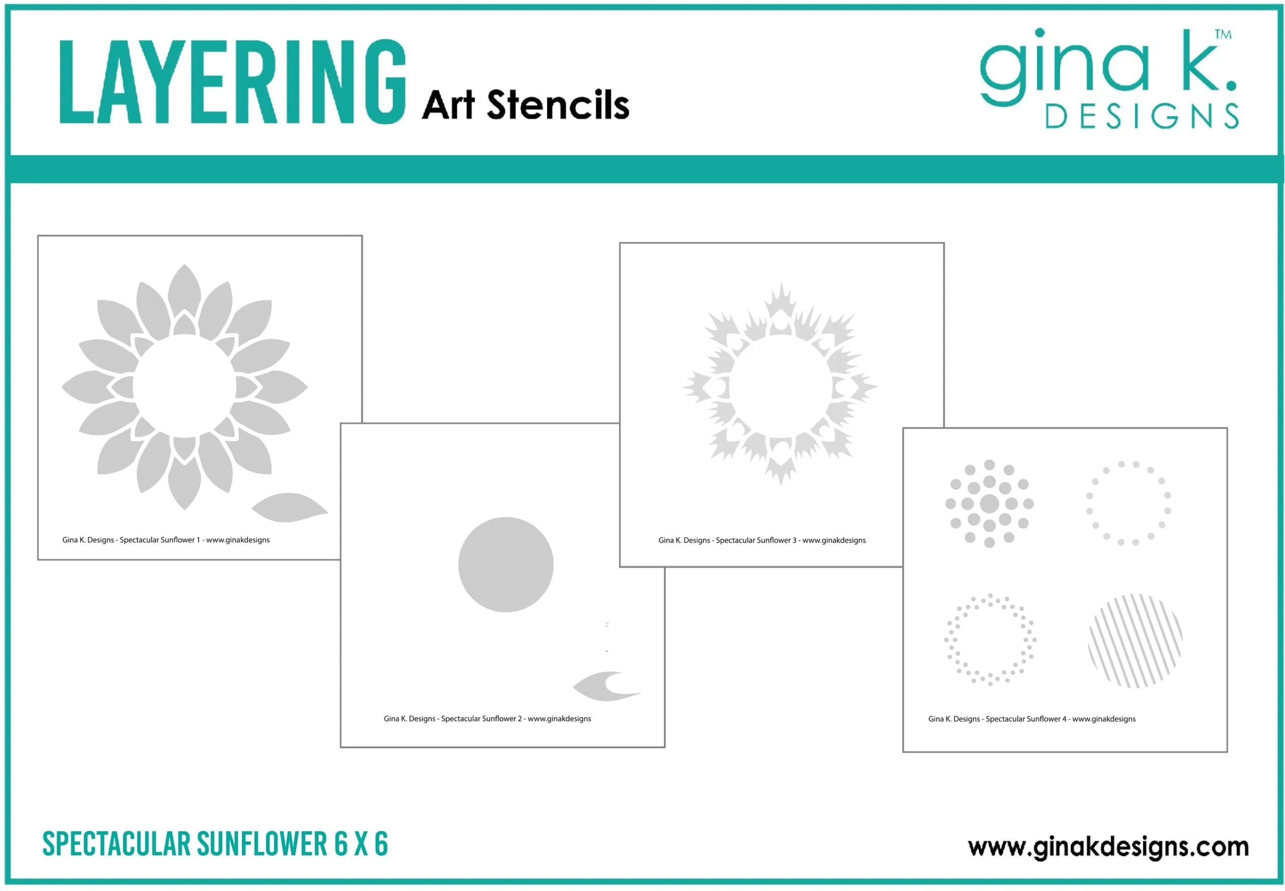 Spectacular Sunflowers Layering Stencil
