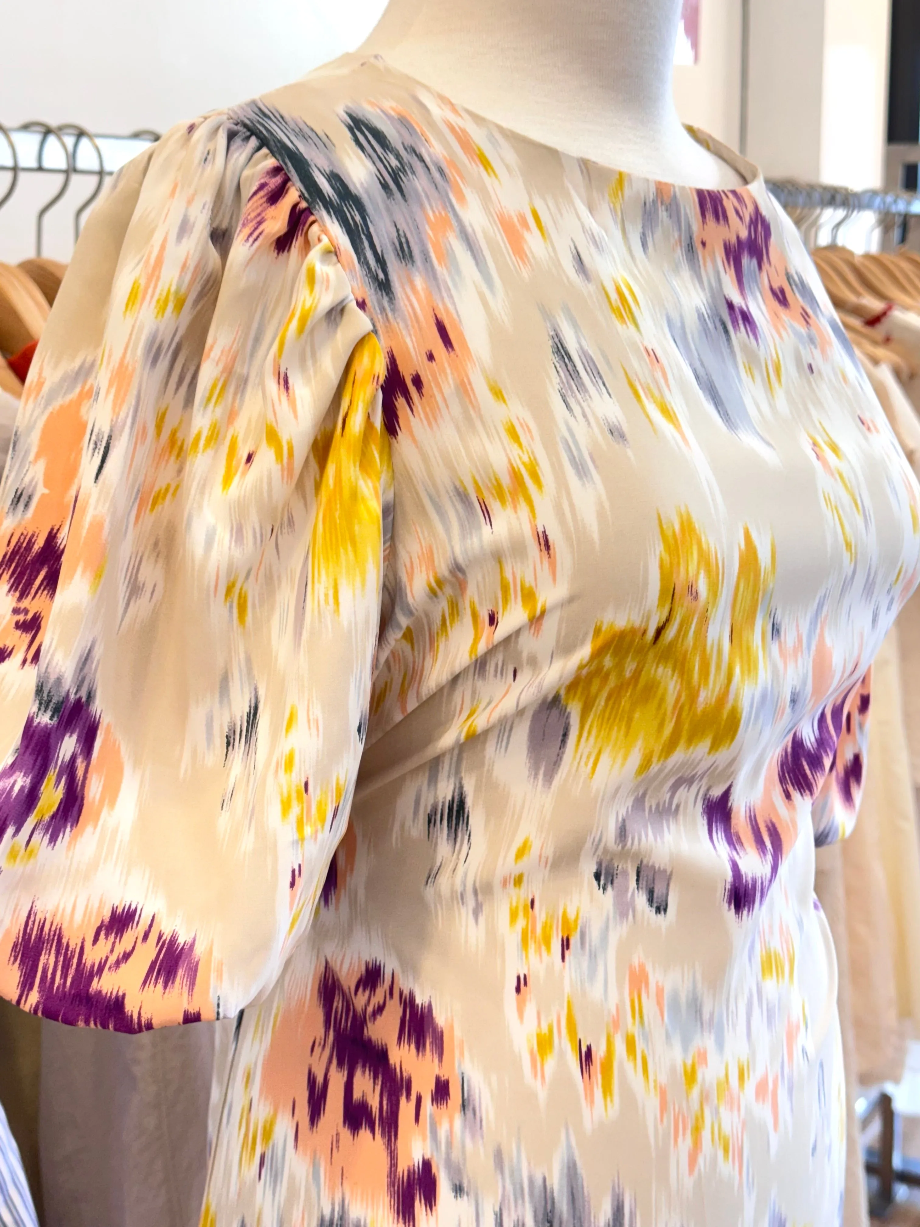Spring Floral Sunshine Rose Long Dress