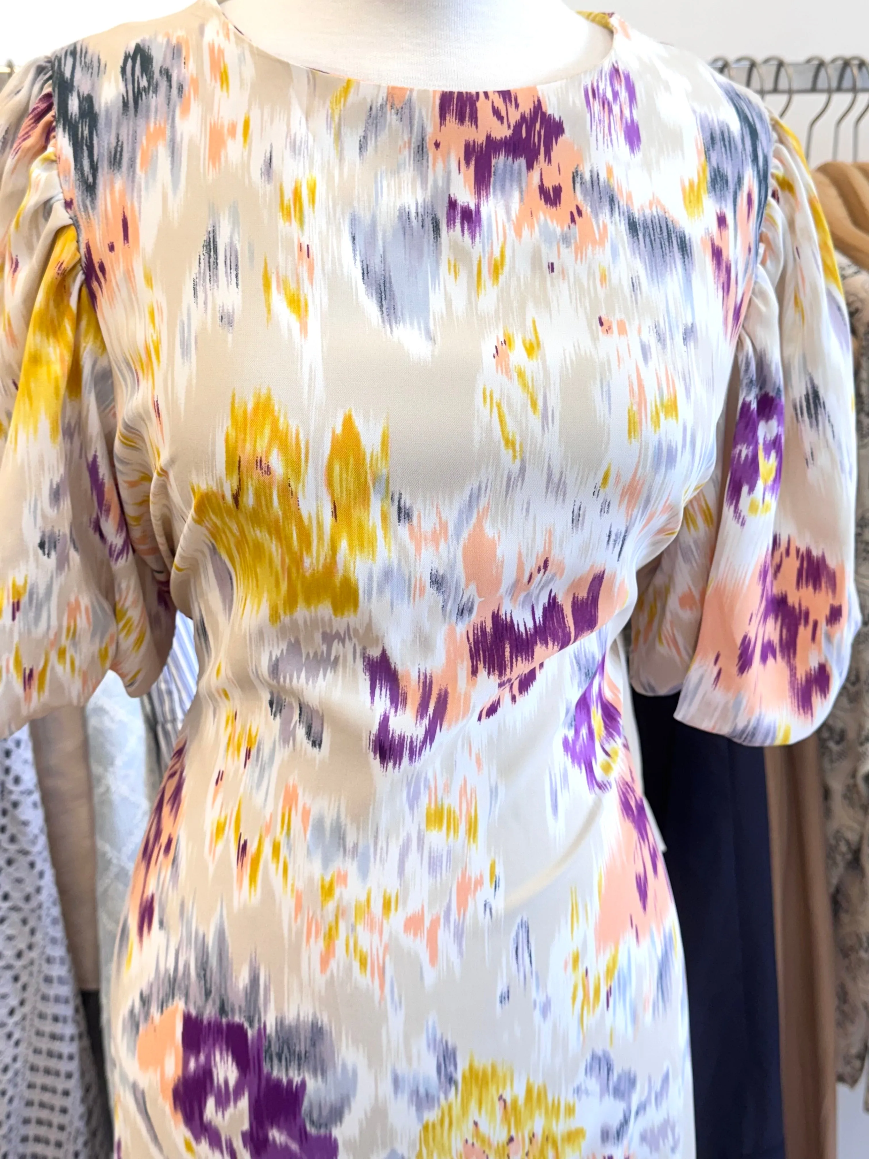 Spring Floral Sunshine Rose Long Dress