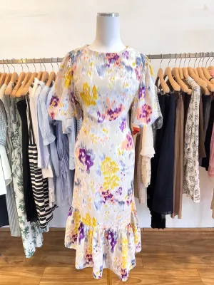 Spring Floral Sunshine Rose Long Dress