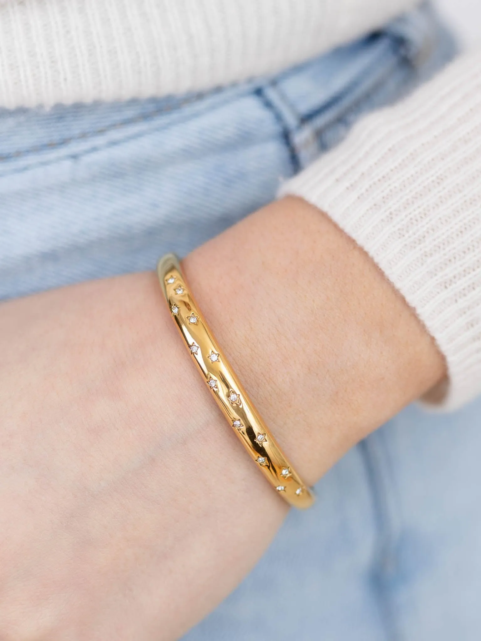 Stars Bangle Layering Bracelet