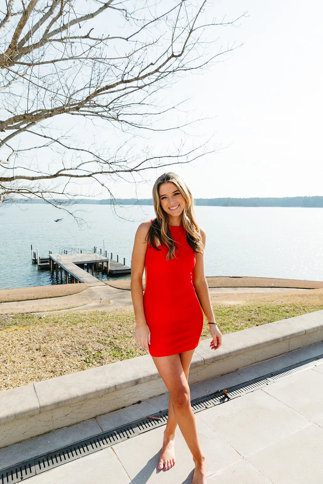 Stay Moving Athletic Dress - Red