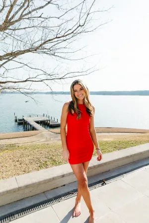 Stay Moving Athletic Dress - Red