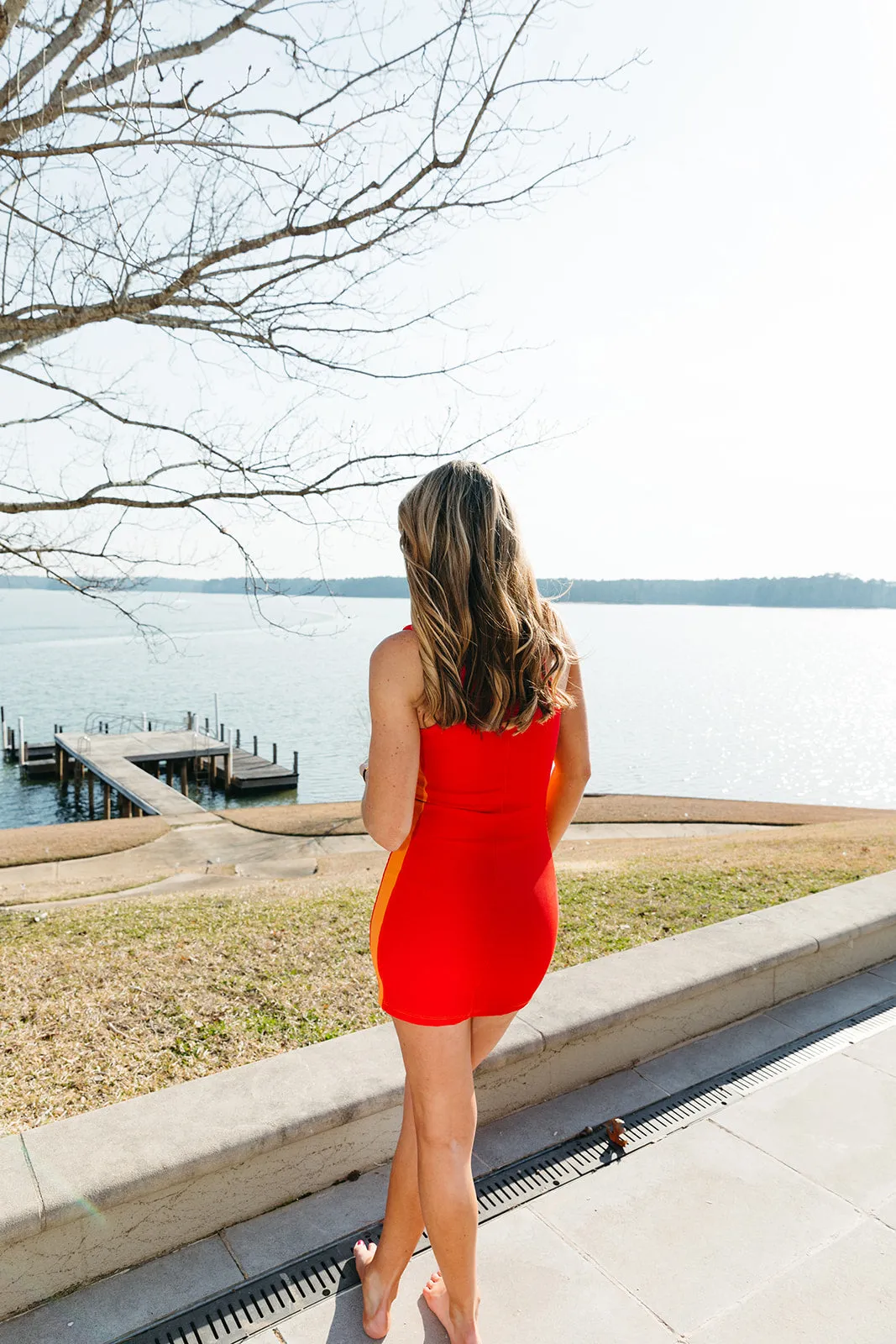 Stay Moving Athletic Dress - Red