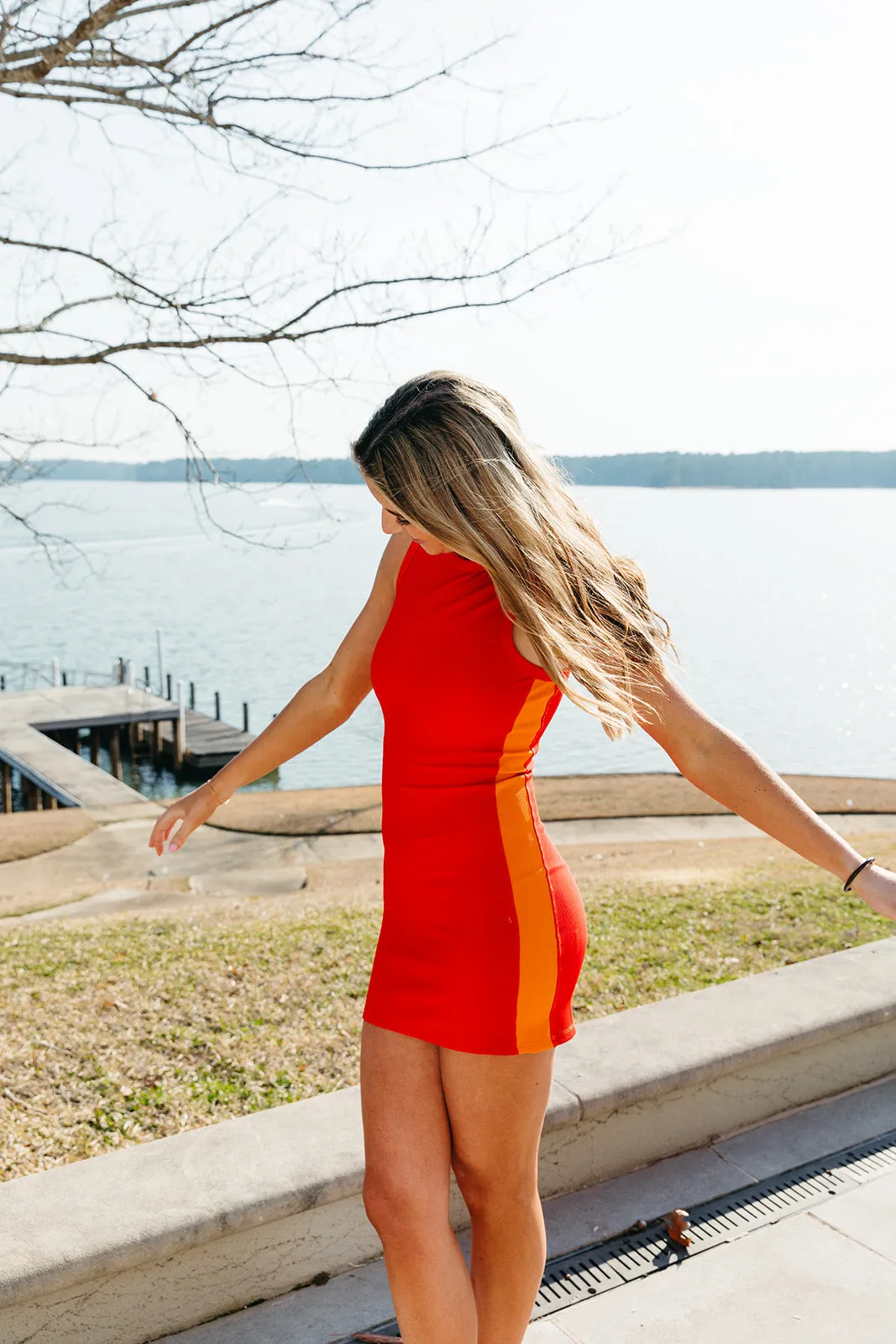 Stay Moving Athletic Dress - Red