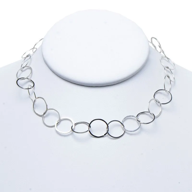 Sterling Silver 13mm Circle Layering Chain