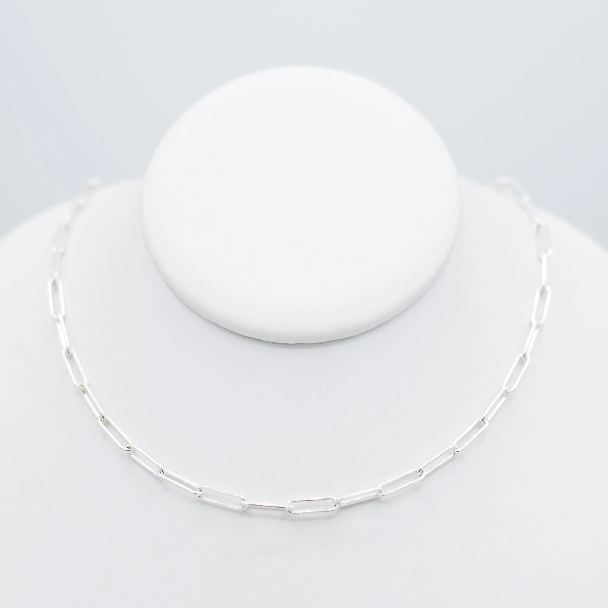 Sterling Silver Large Paper Clip Layering Chain