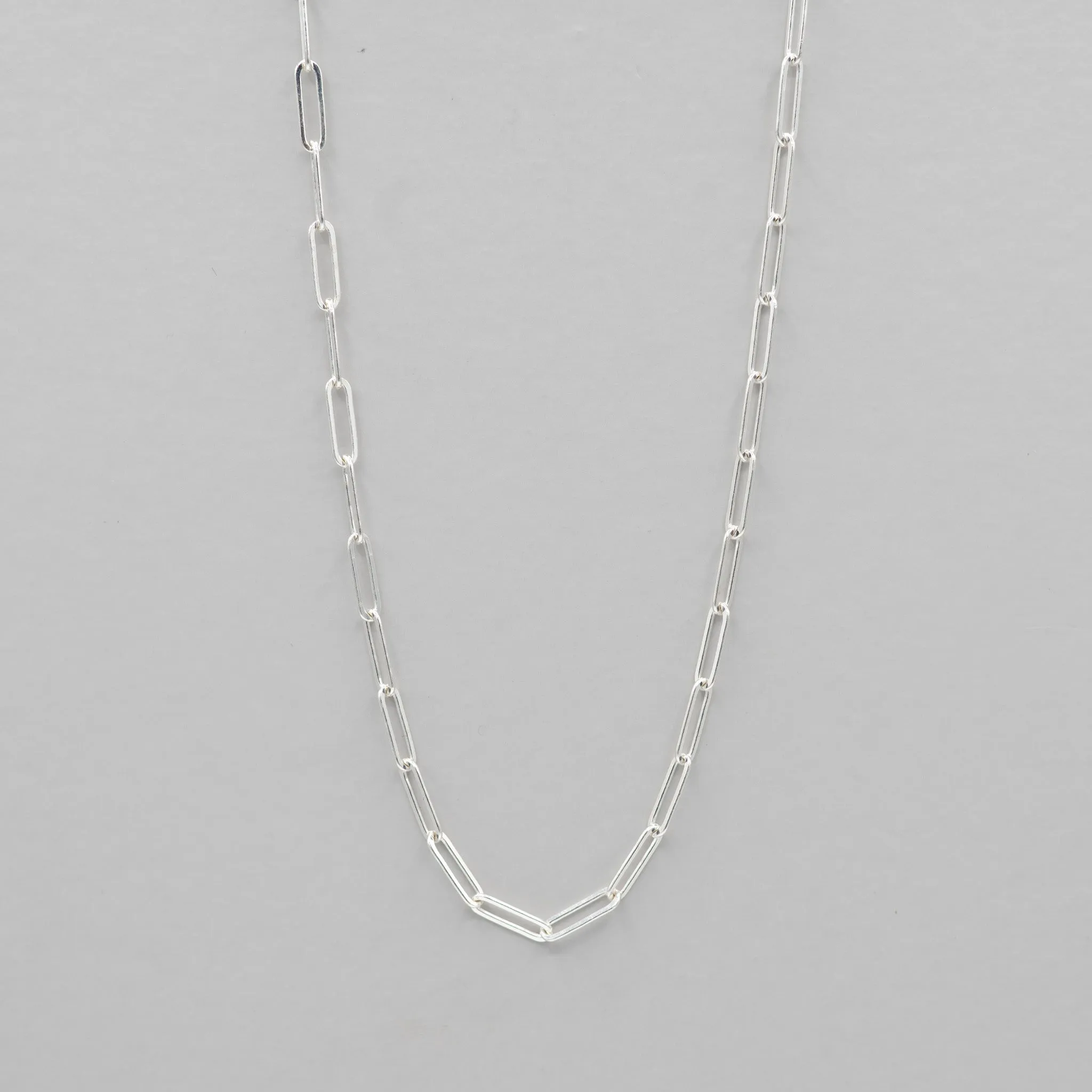 Sterling Silver Large Paper Clip Layering Chain